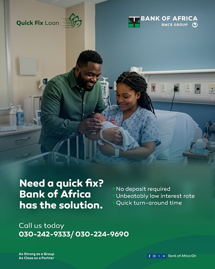 Bank Of Africa Launches “Quick Fix Loan” to meet Instant Financial Needs